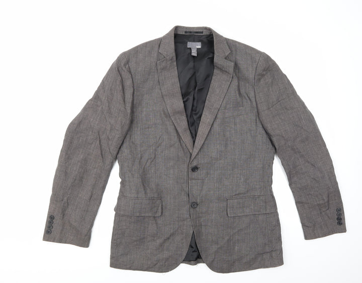 H&M Mens Grey Jacket Suit Jacket Size 42