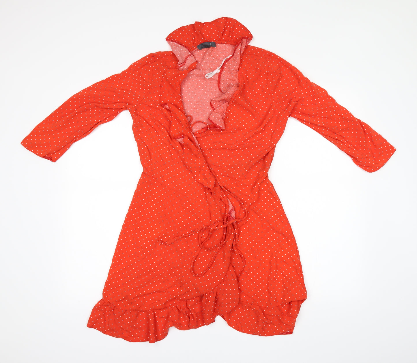 Primark Womens Red Polka Dot  Cardigan Jumper Size 12