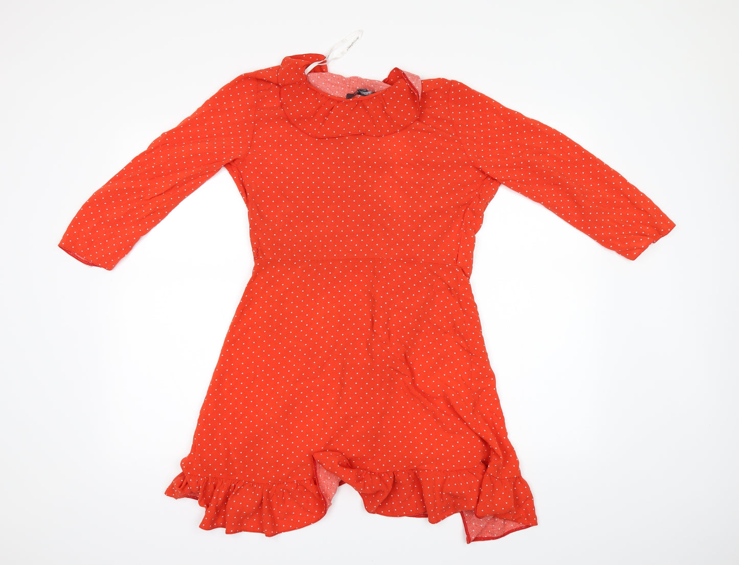 Primark Womens Red Polka Dot  Cardigan Jumper Size 12