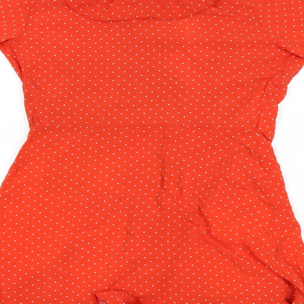 Primark Womens Red Polka Dot  Cardigan Jumper Size 12