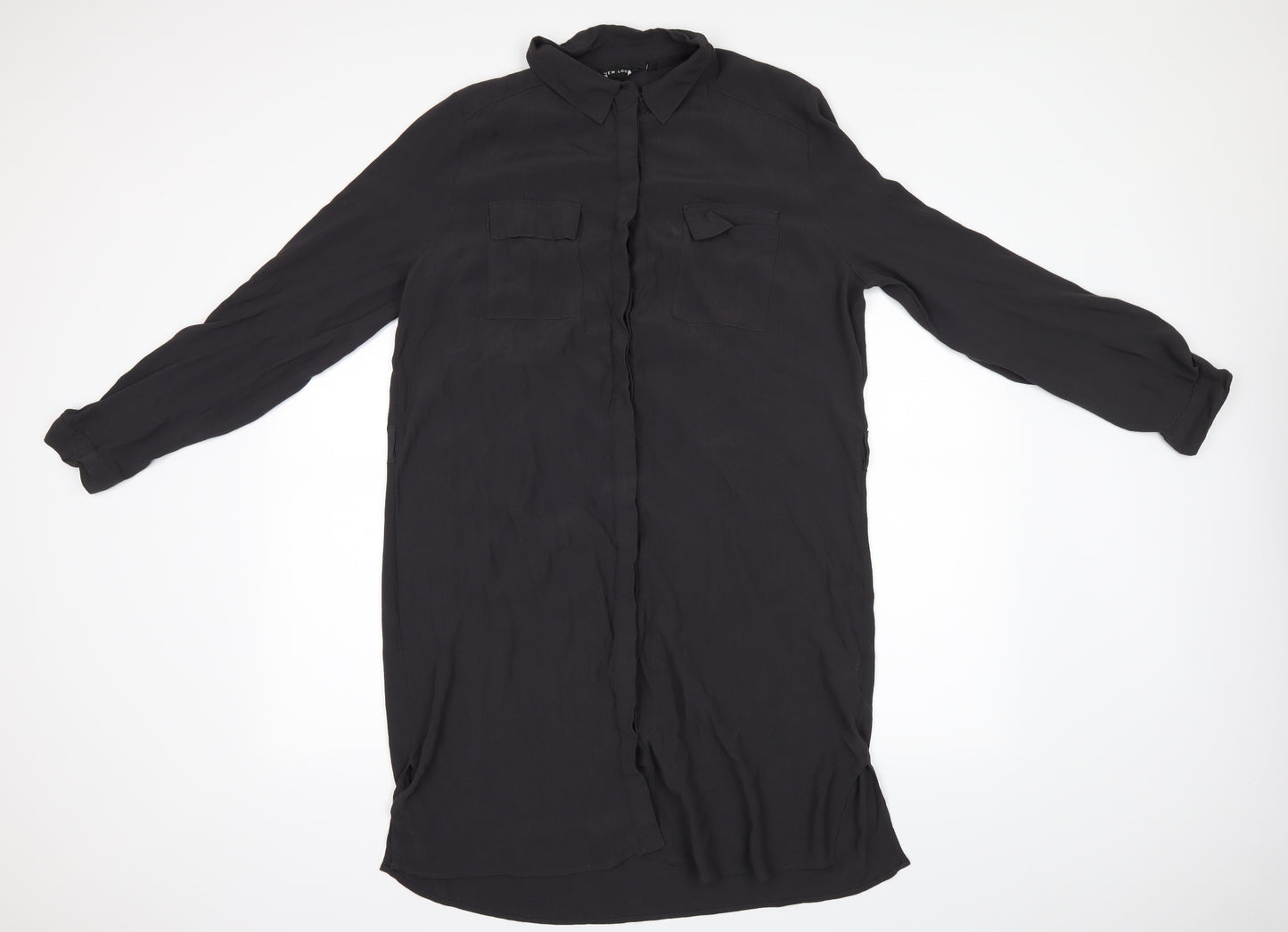 New Look Womens Black   Shirt Dress  Size 14