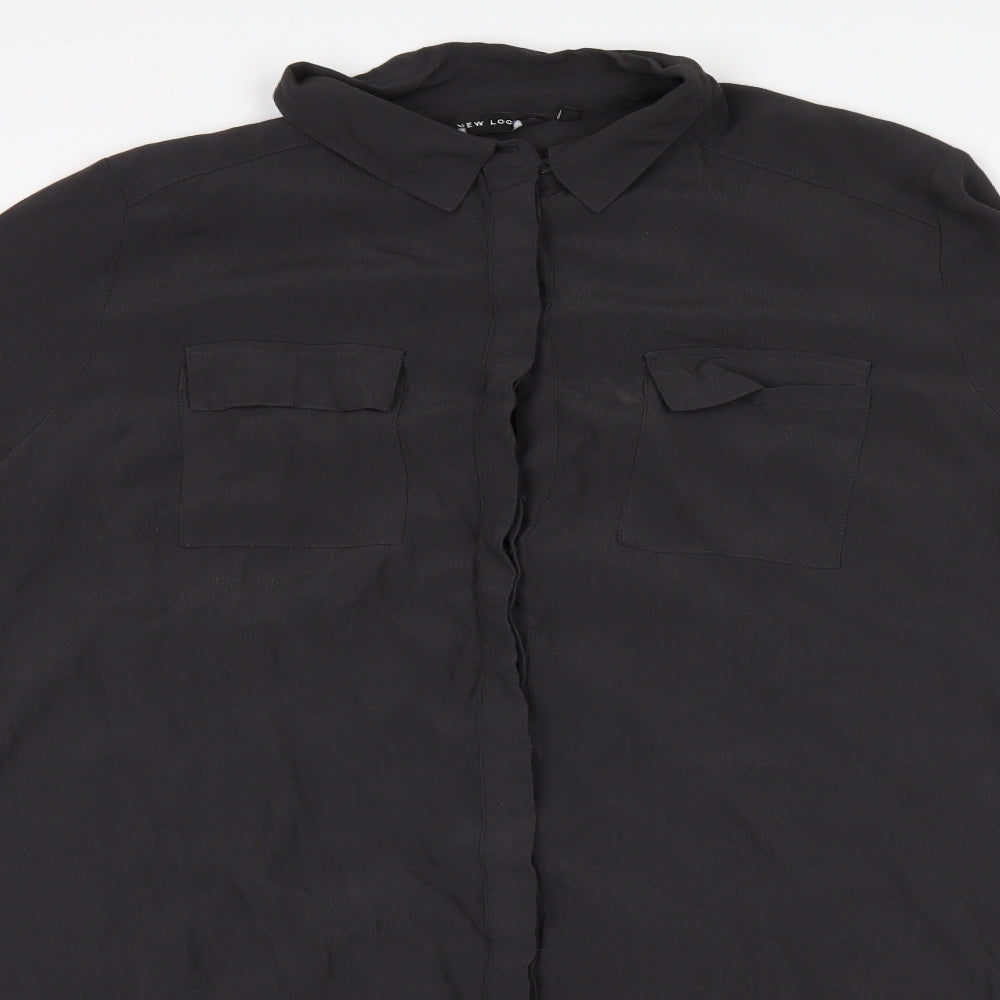 New Look Womens Black   Shirt Dress  Size 14