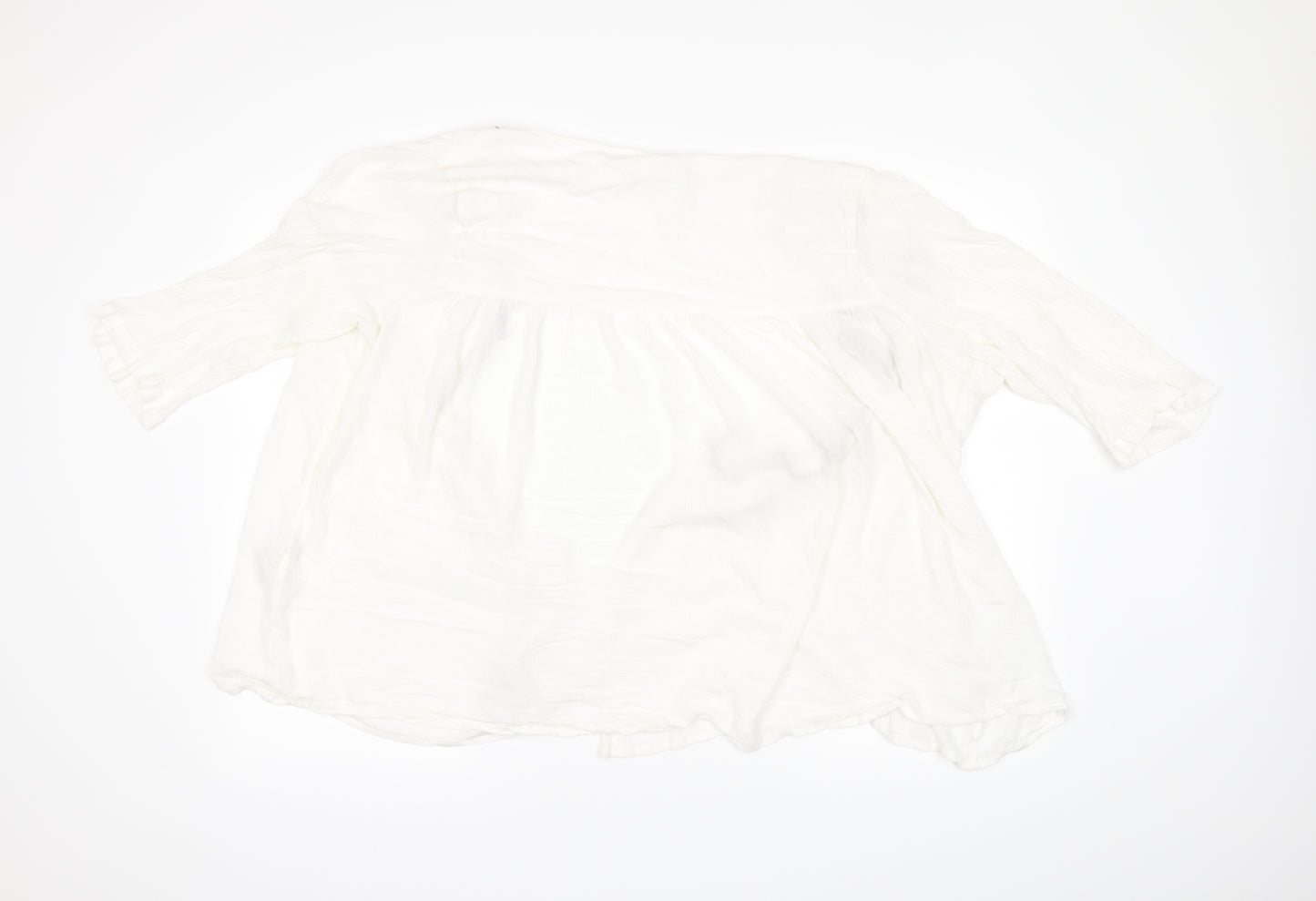 Preworn Womens White   Cardigan Jumper Size 24