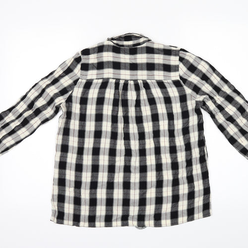 George Boys Black Check  Basic Button-Up Size 12 Years