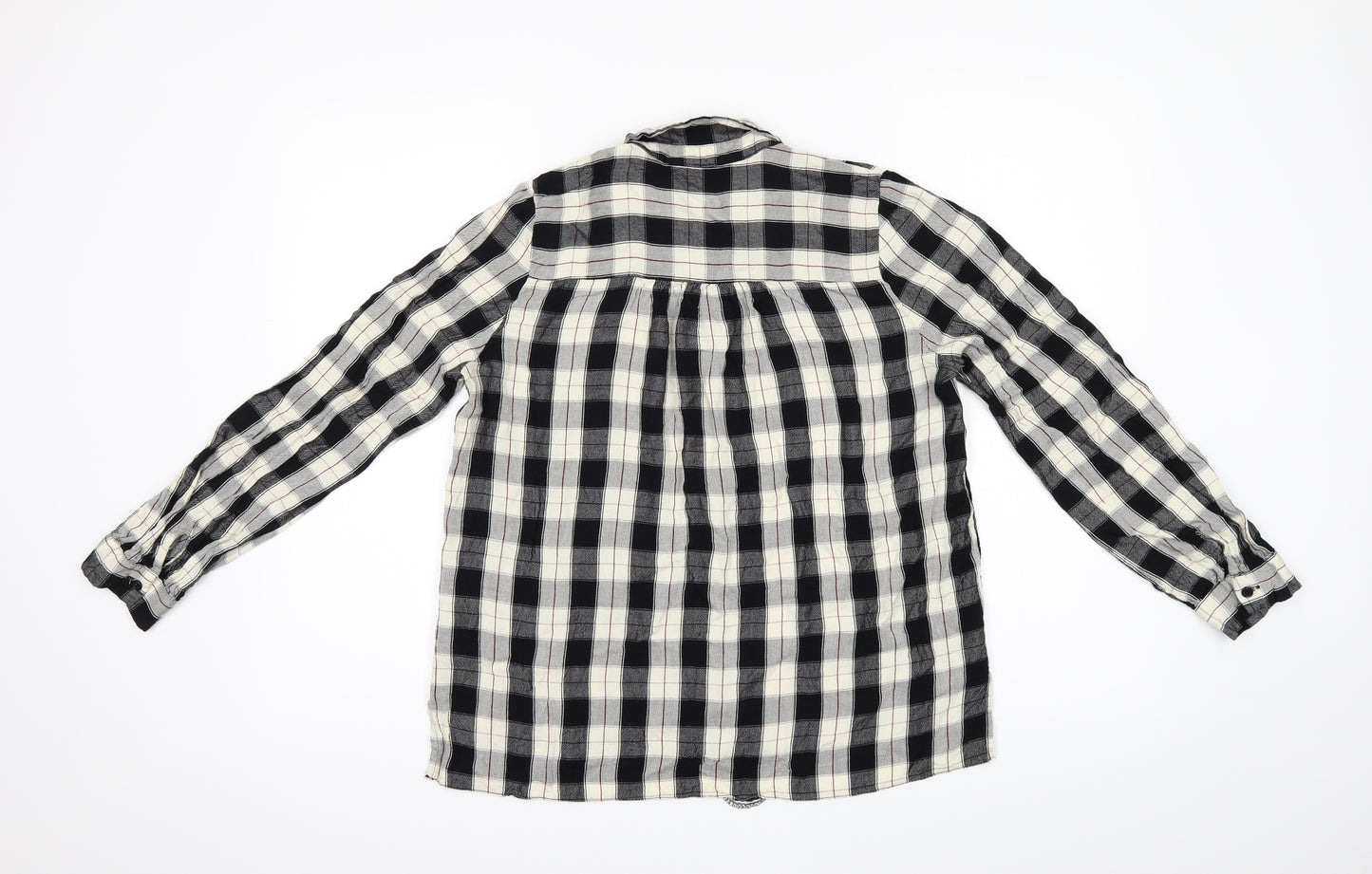 George Boys Black Check  Basic Button-Up Size 12 Years