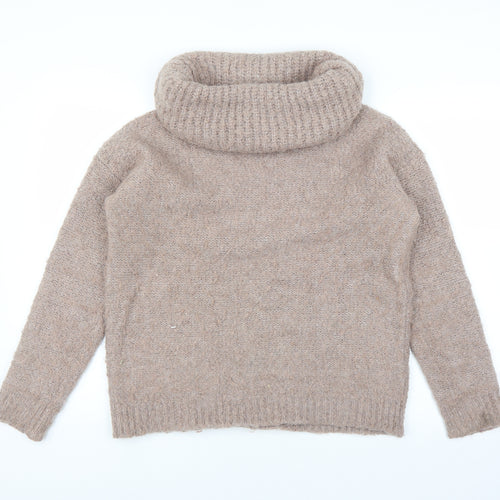 Papaya Womens Brown  Knit Pullover Jumper Size M