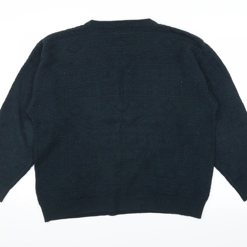 Savatini Mens Green  Knit Pullover Jumper Size L