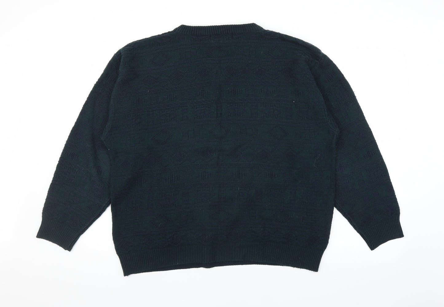 Savatini Mens Green  Knit Pullover Jumper Size L