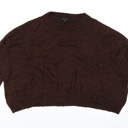 New Look Womens Brown  Knit Pullover Jumper Size M
