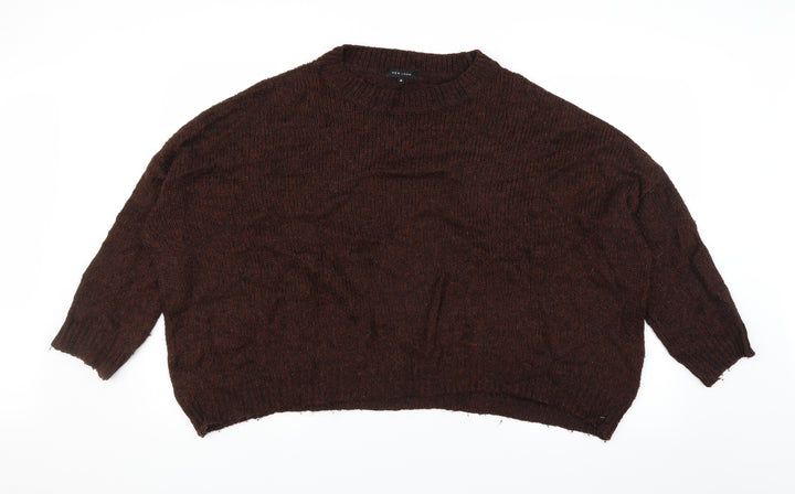 New Look Womens Brown Knit Pullover Jumper Size M