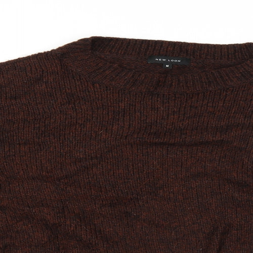 New Look Womens Brown  Knit Pullover Jumper Size M