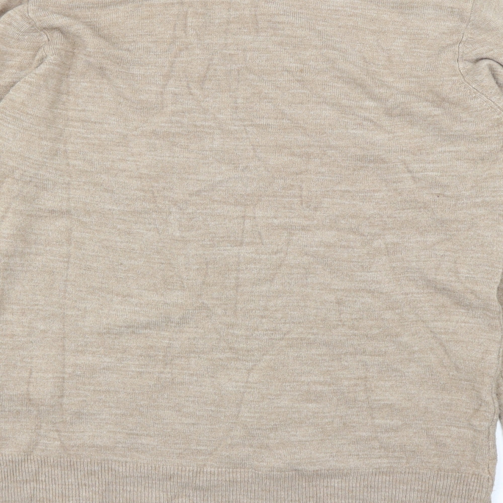 Atmosphere Womens Beige  Knit Basic T-Shirt Size 10
