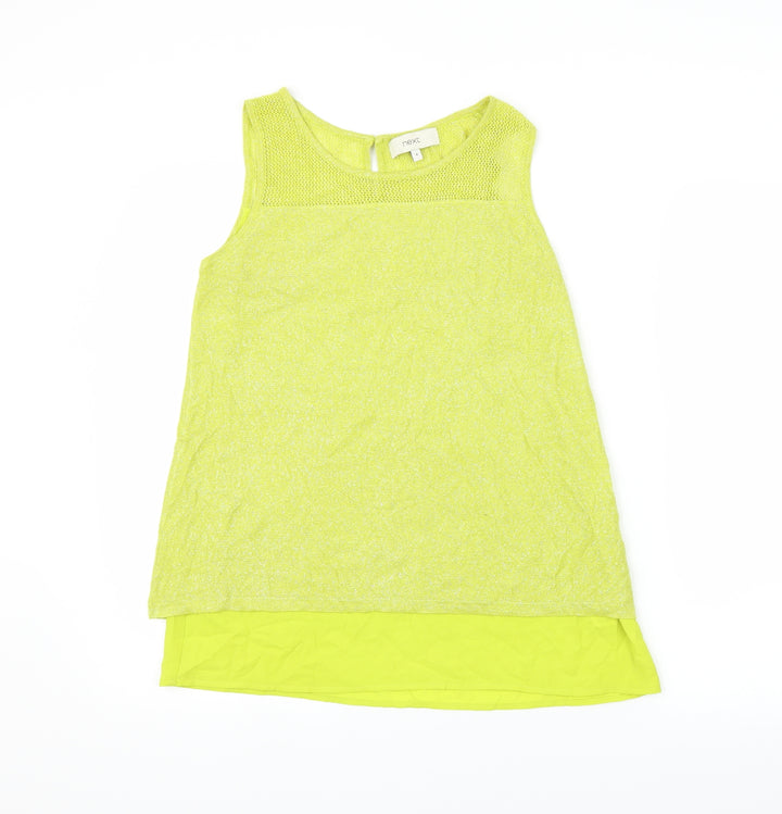 NEXT Womens Yellow Basic Tank Size 8
