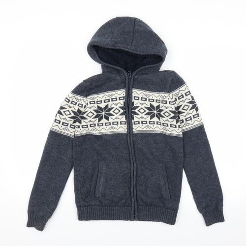 Nutmeg Boys Blue   Full Zip Hoodie Size 12-13 Years  - Christmas