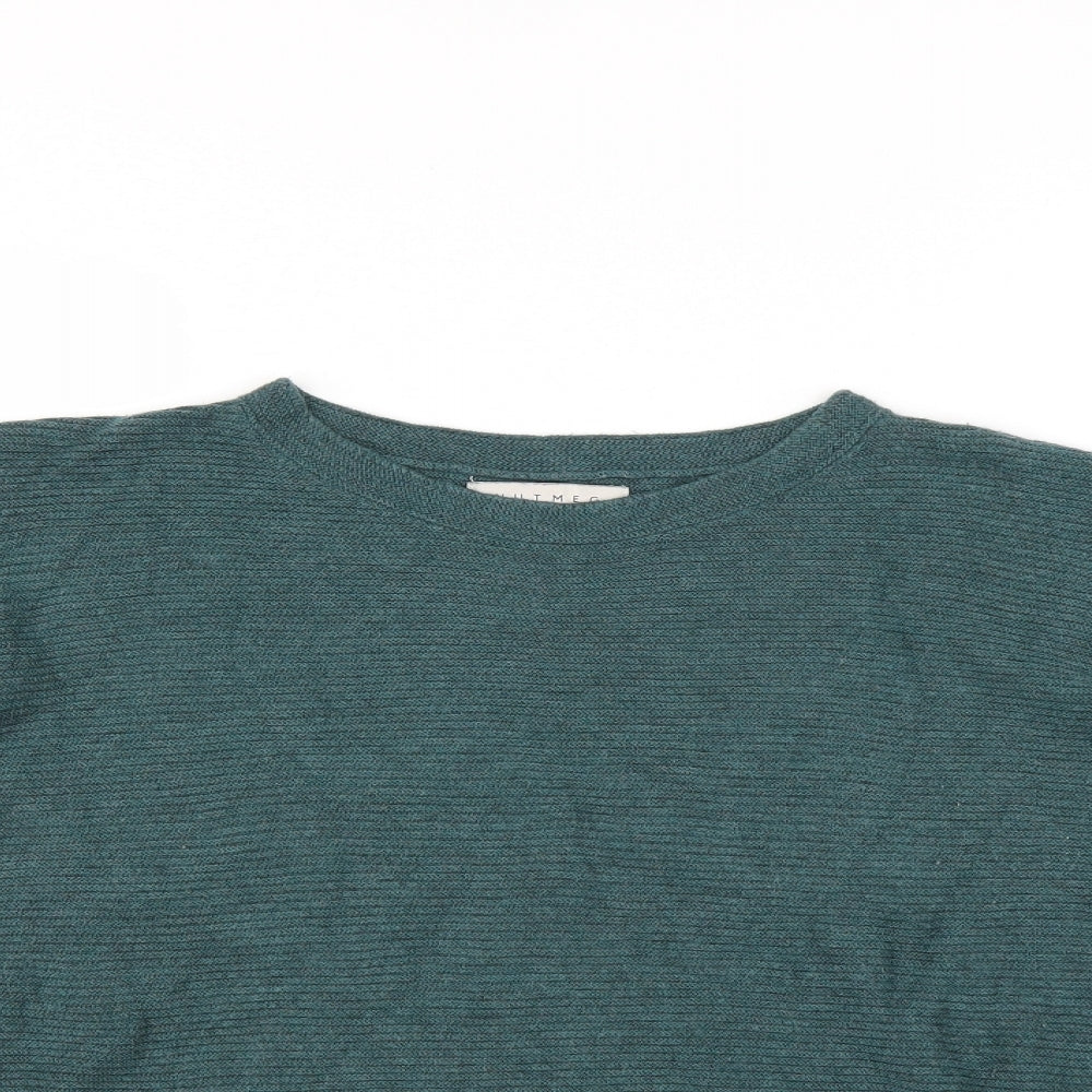 Nutmeg Womens Green  Knit Pullover Jumper Size 16