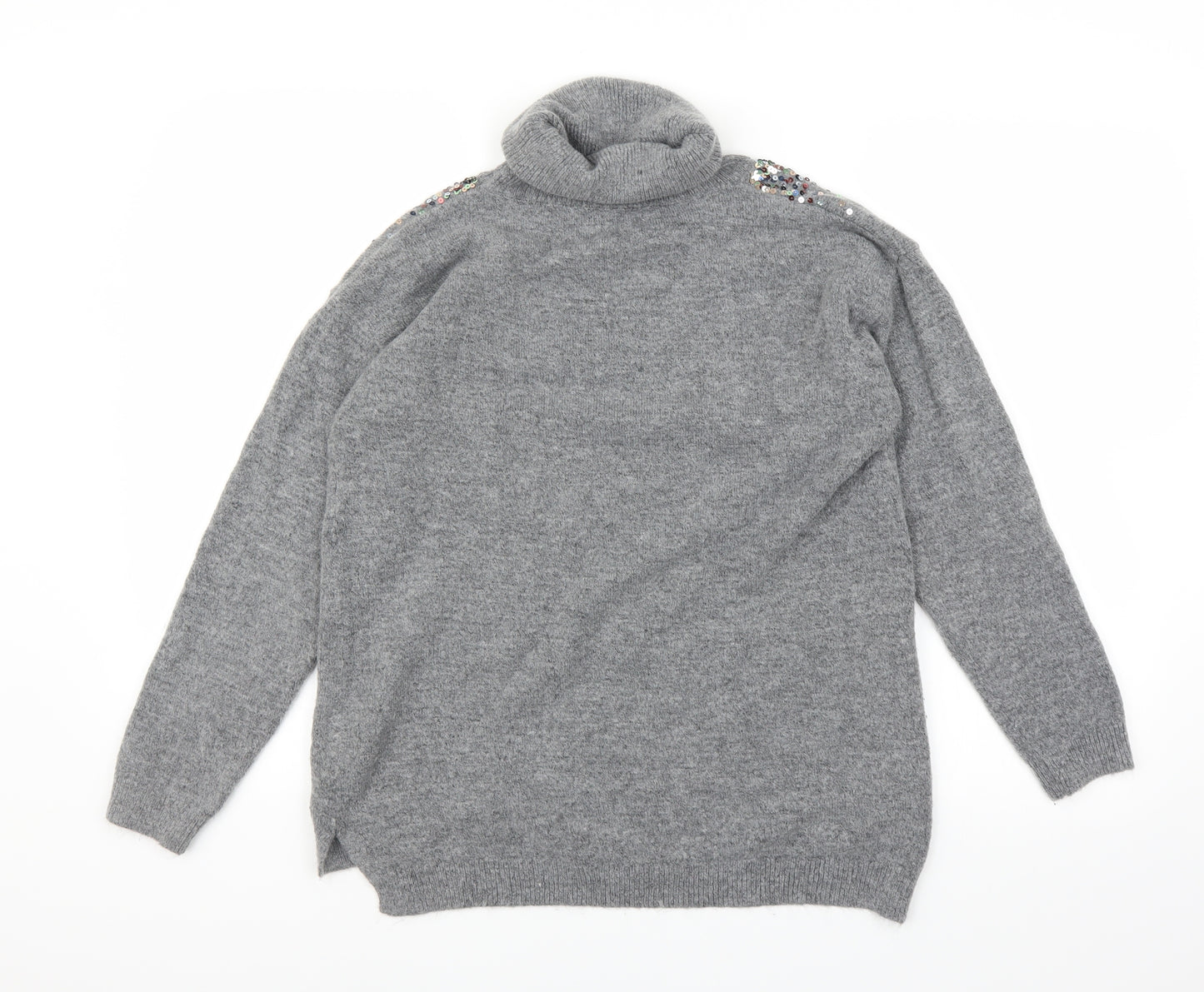 Nutmeg Womens Grey  Knit Pullover Jumper Size 16
