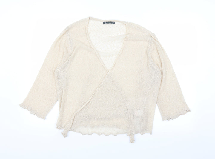 Bonmarché Womens Beige  Knit Cardigan Jumper Size L