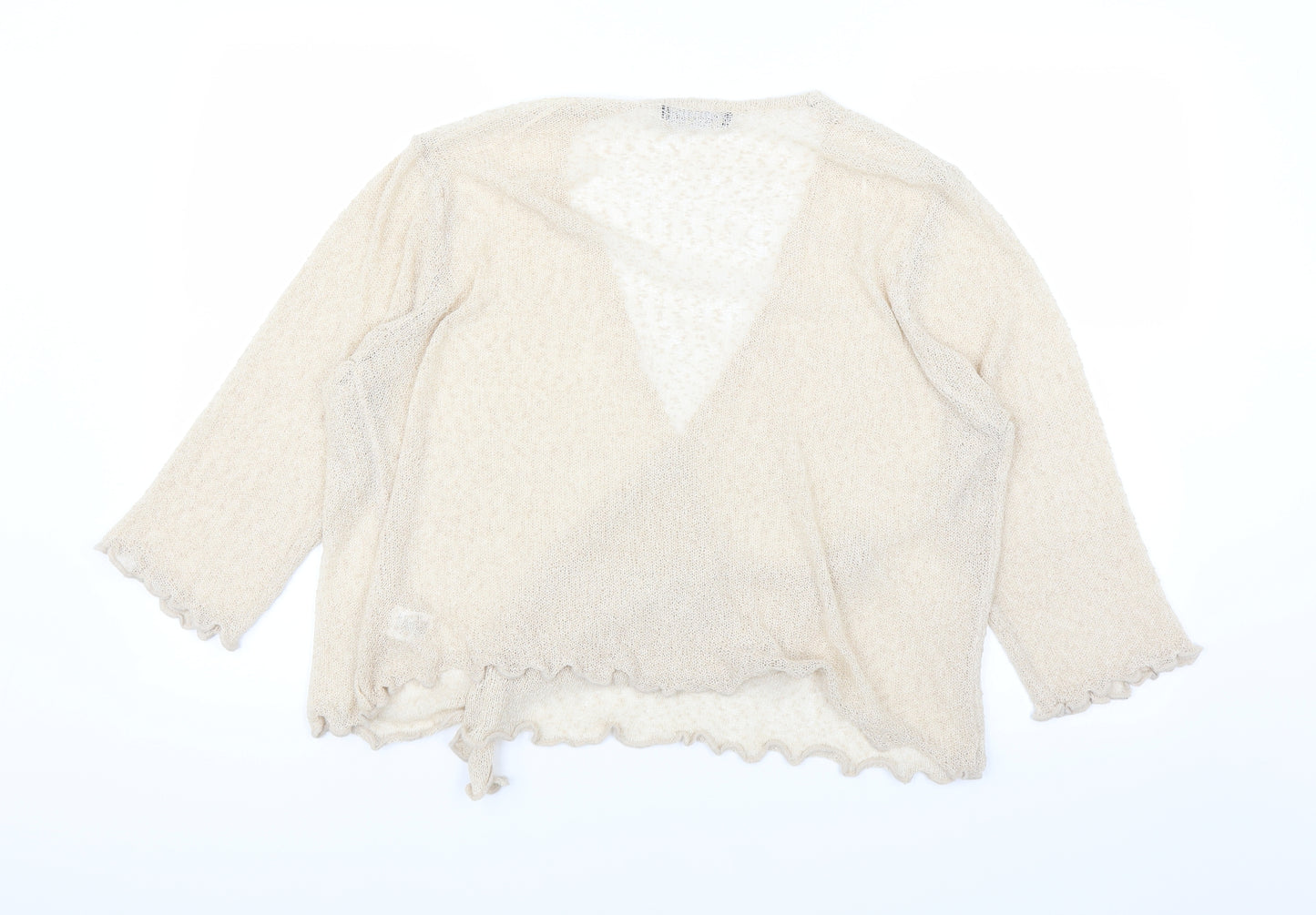 Bonmarché Womens Beige  Knit Cardigan Jumper Size L