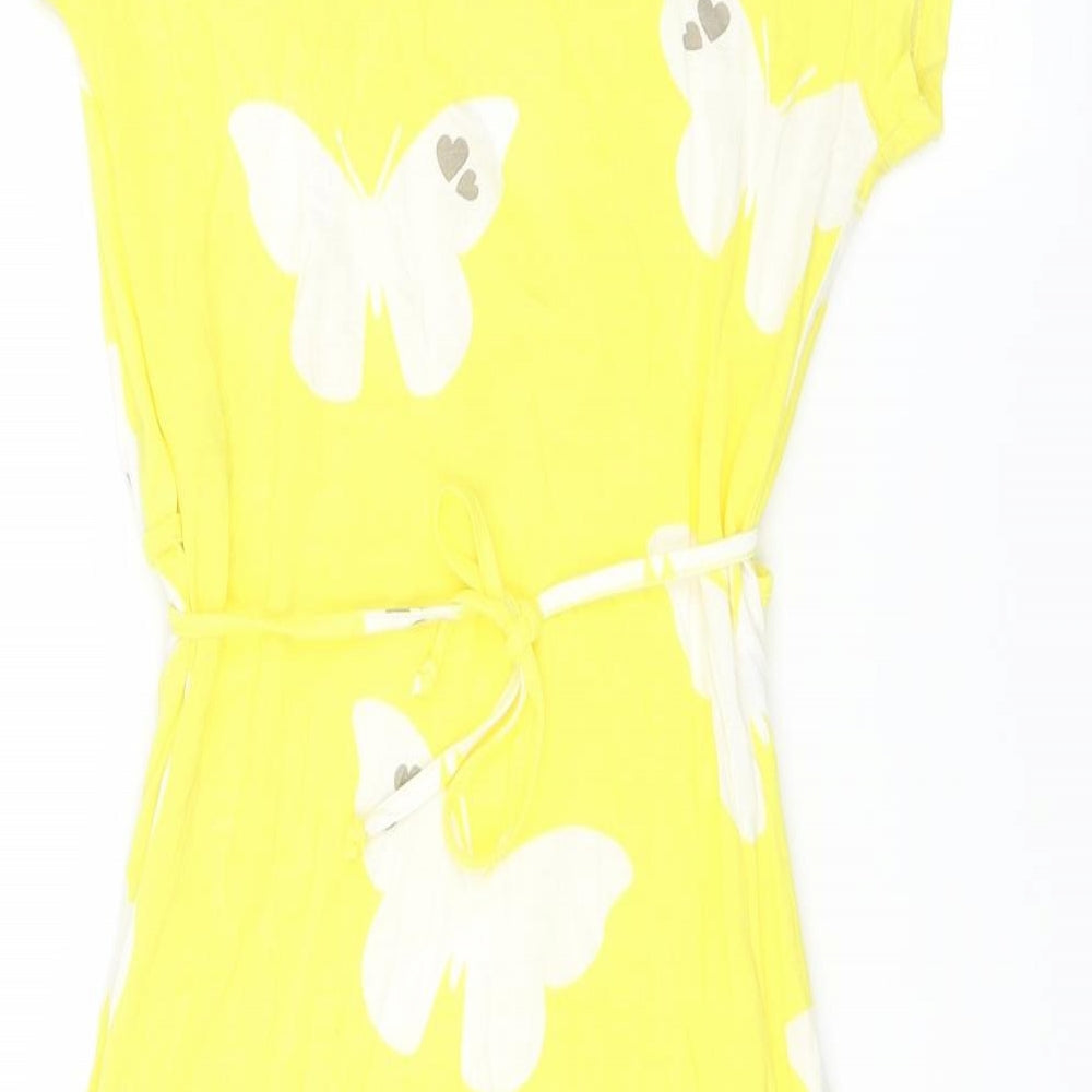 villa Womens Yellow   Fit & Flare  Size M  - Butterflies