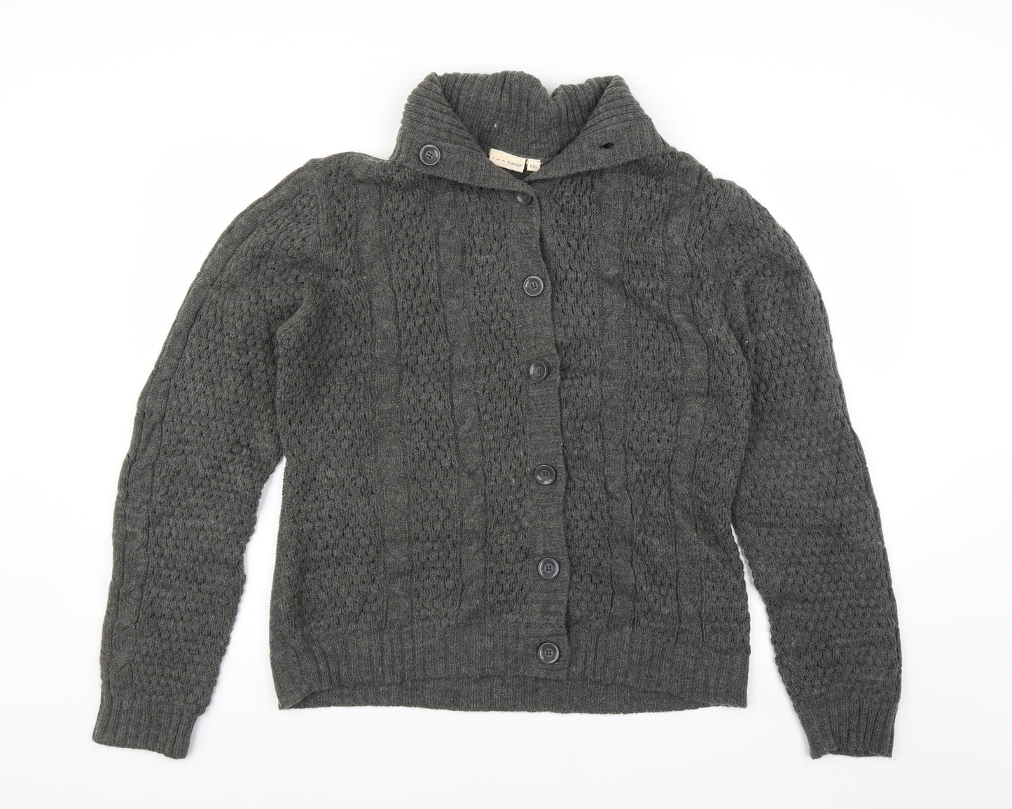 Fransa Womens Grey  Knit Jacket  Size 2XL