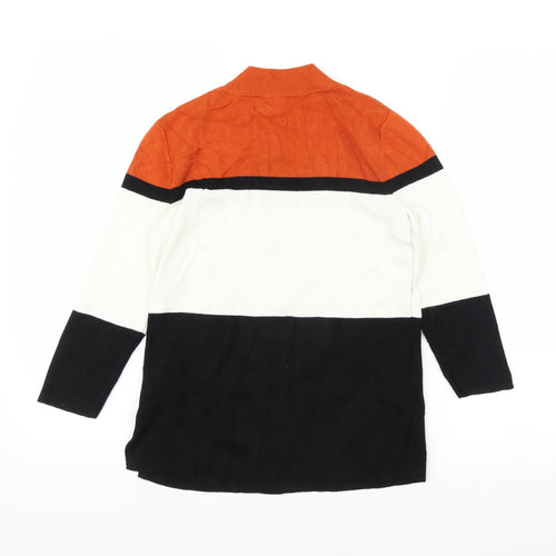 Papaya Womens White Striped  Pullover Jumper Size 8