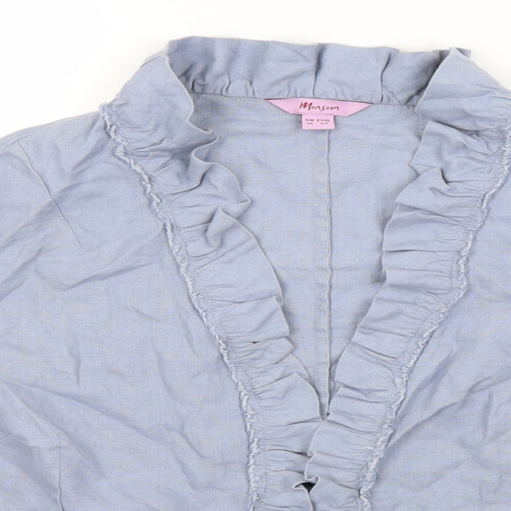 Monsoon Womens Blue   Basic Blouse Size 16