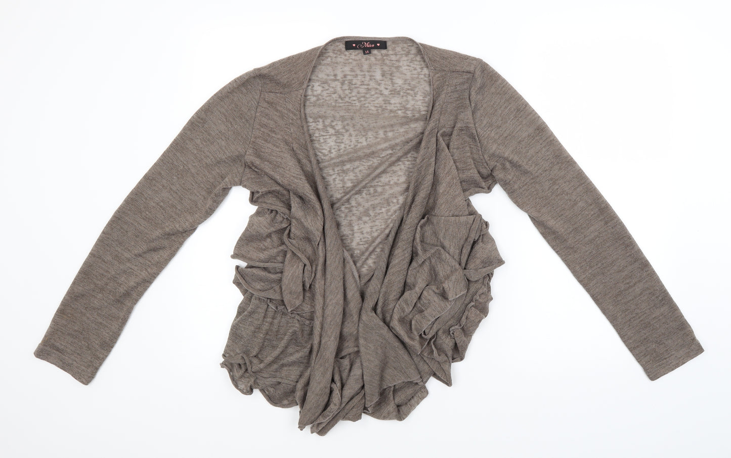 Miso Womens Brown   Cardigan Jumper Size 16