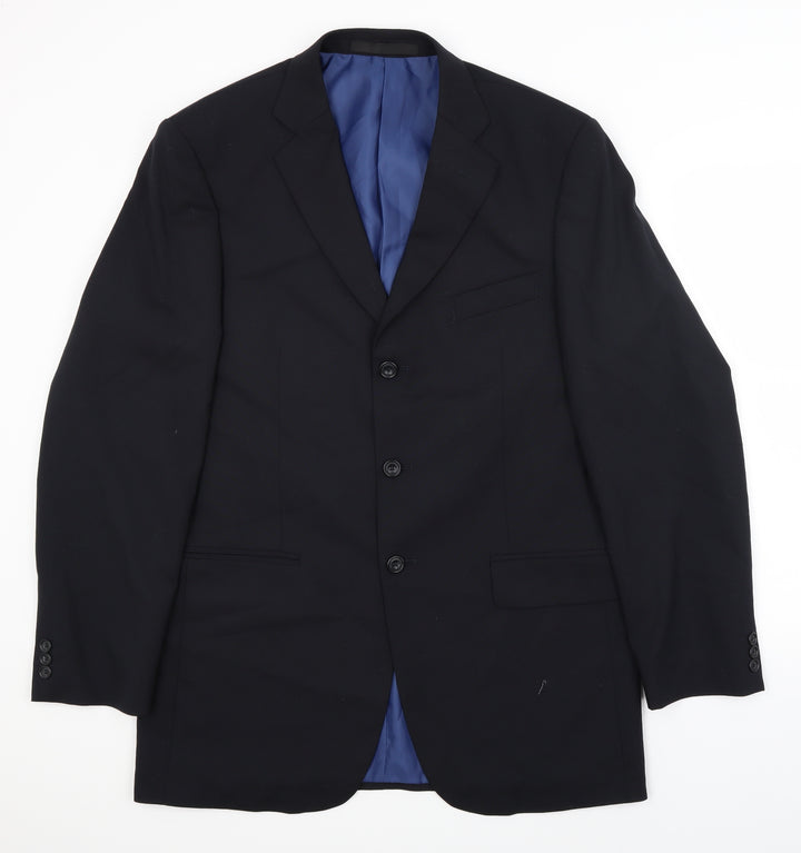 Impressions Mens Black   Jacket Suit Jacket Size 40