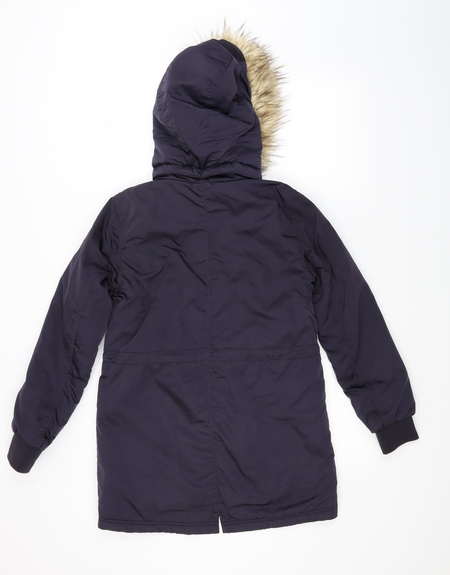 H&M Girls Black   Parka Coat Size 12 Years