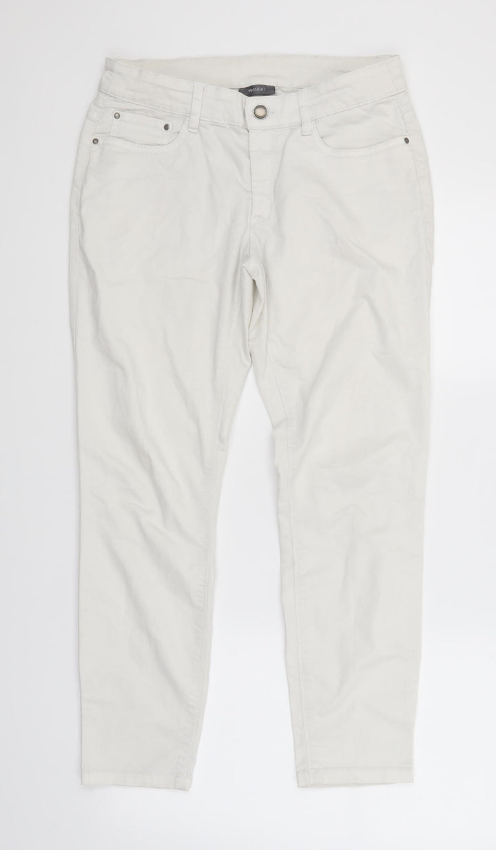Yessica Womens White Denim Straight Jeans Size 8 L26.5 in