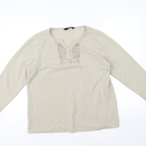 BM Womens Beige   Pullover Jumper Size M