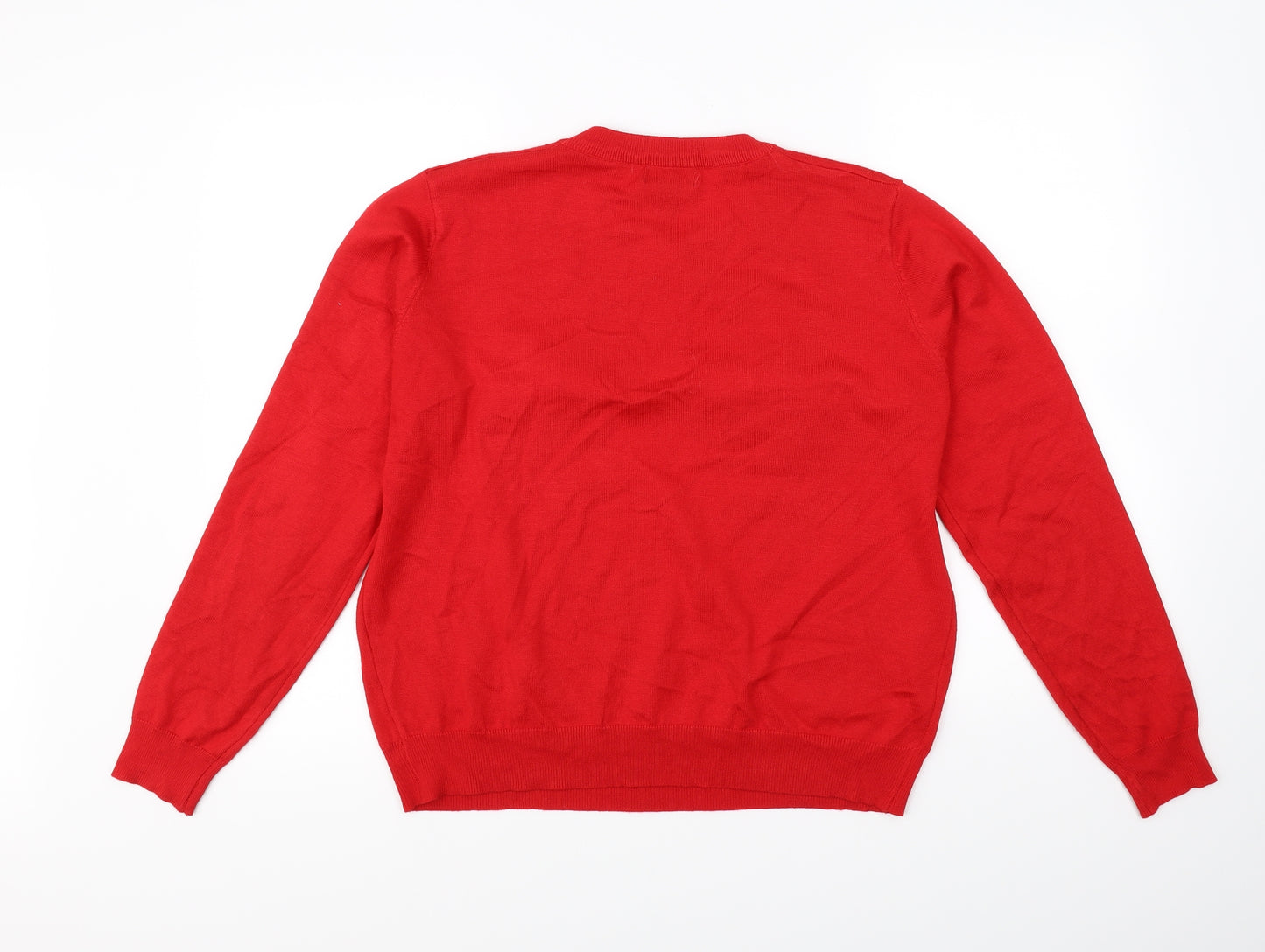 New Look Womens Red   Pullover Jumper Size 16  - Christmas jumper