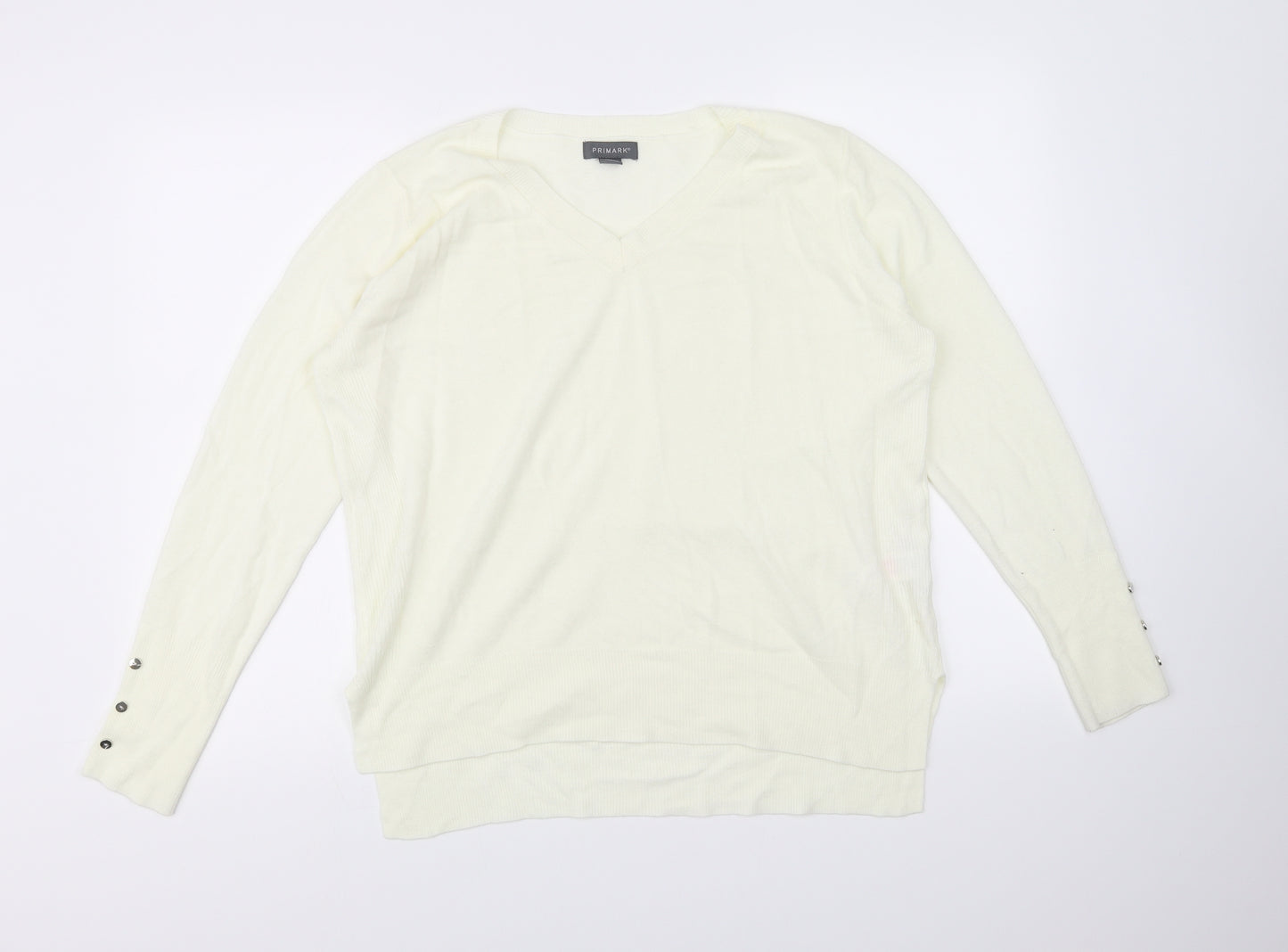 Primark Womens Ivory   Pullover Jumper Size M