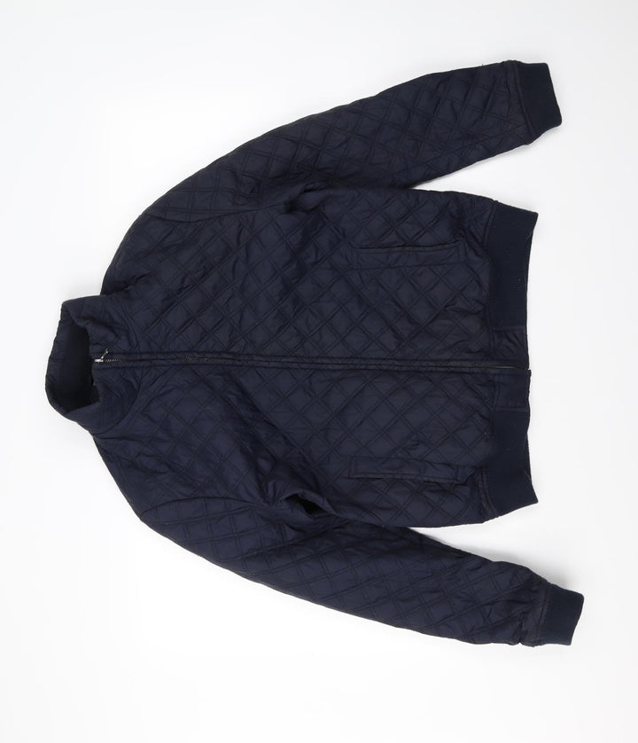 Linea Womens Blue Rain Coat Coat Size M