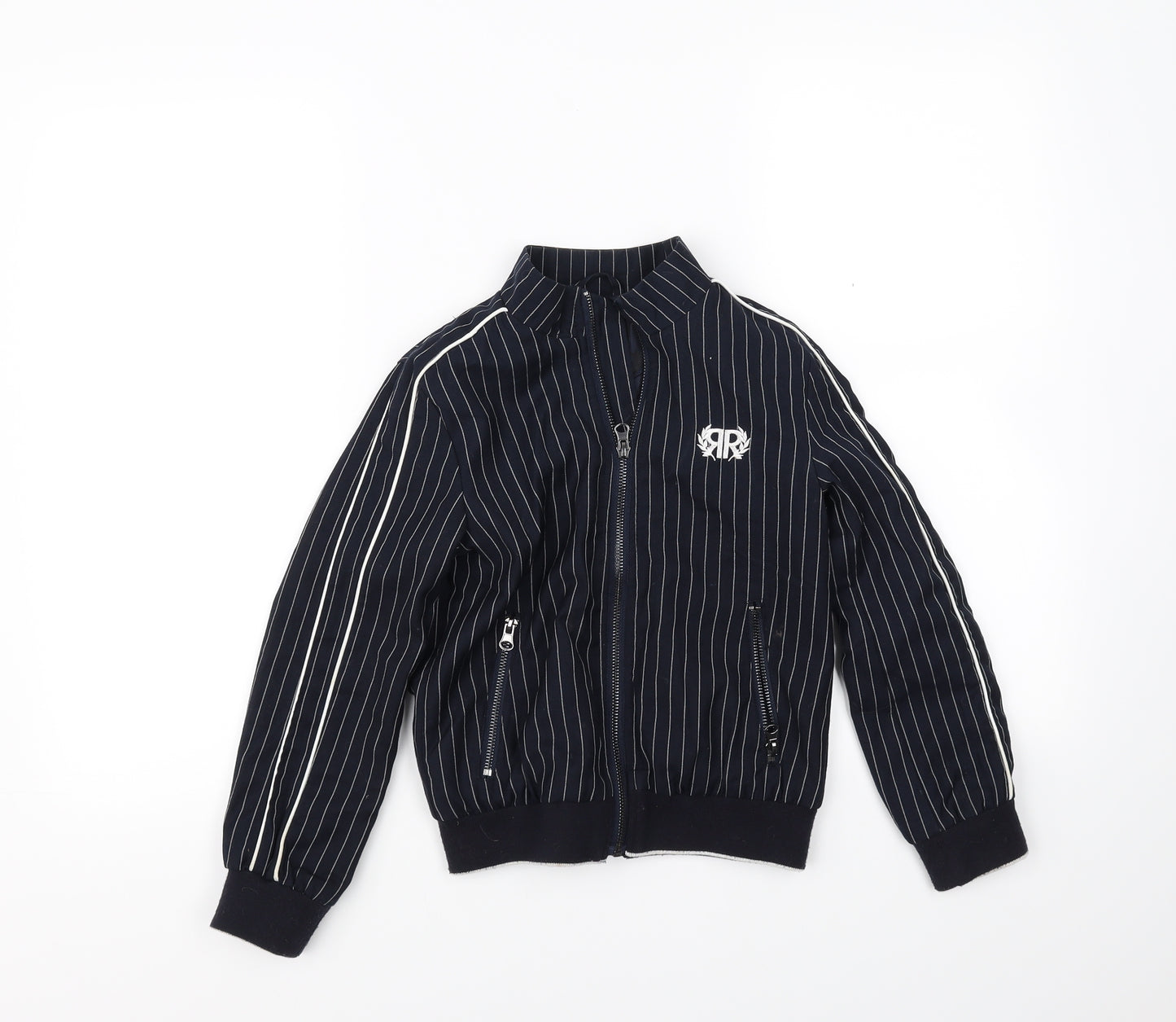 River Island Boys Blue Striped  Jacket  Size 7 Years