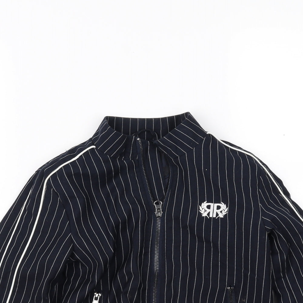 River Island Boys Blue Striped  Jacket  Size 7 Years