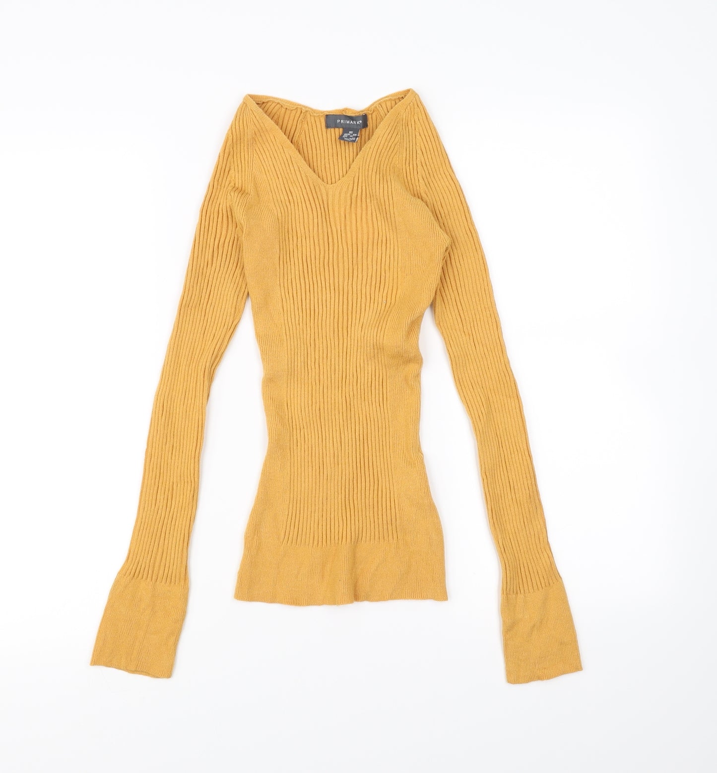Primark Womens Yellow   Pullover Jumper Size XS
