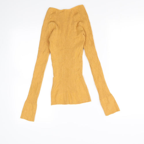 Primark Womens Yellow   Pullover Jumper Size XS
