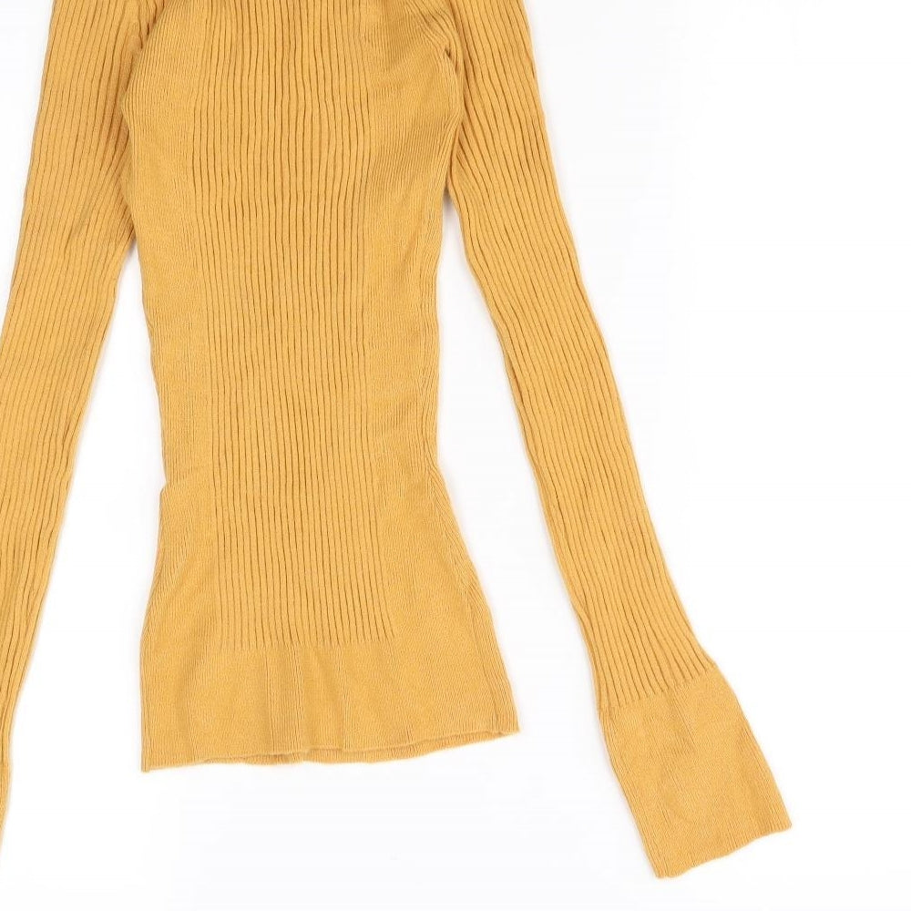 Primark Womens Yellow   Pullover Jumper Size XS