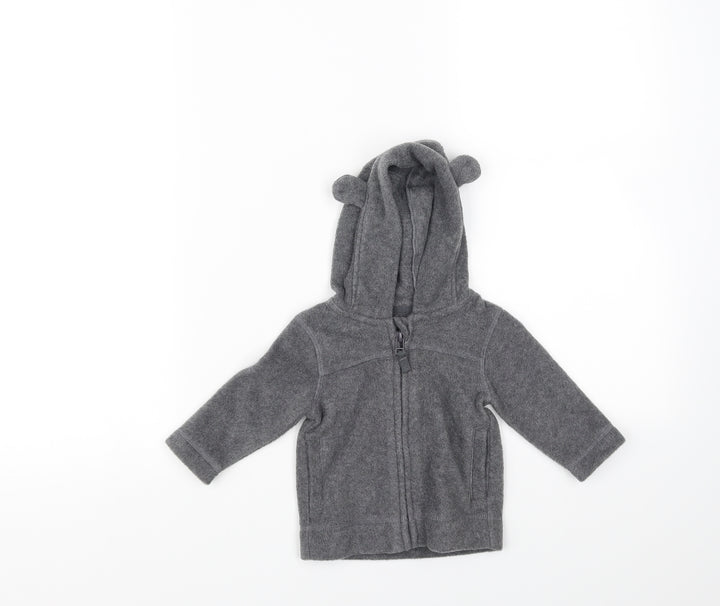 George Baby Grey Full Zip Jumper Size 0-3 Months