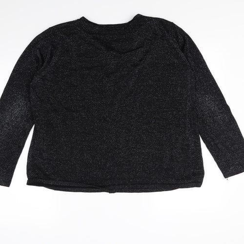 BM Womens Black   Cardigan Jumper Size L