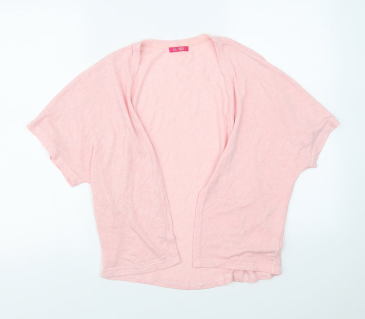 yd Girls Pink   Cardigan Jumper Size 9 Years