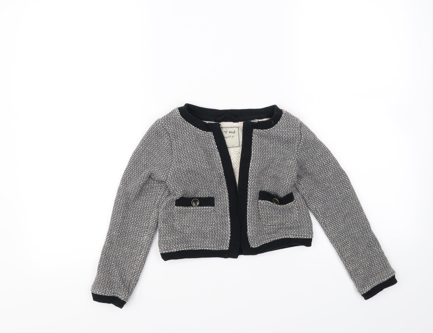 NEXT Girls Grey   Cardigan Jumper Size 6 Years