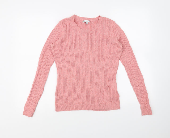 Croft & Barrow Womens Pink Pullover Jumper Size S