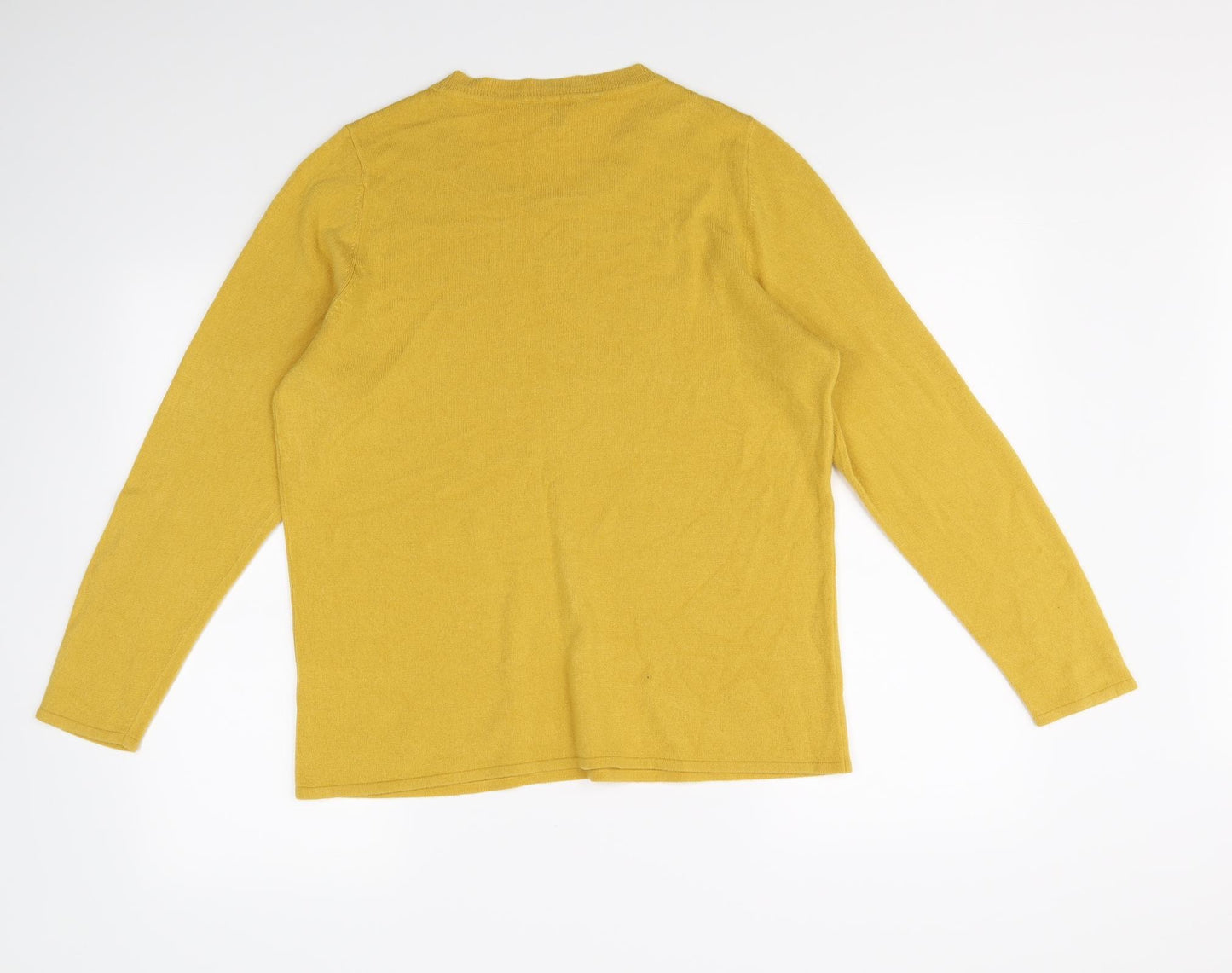 love knitwear Womens Yellow   Pullover Jumper Size 16