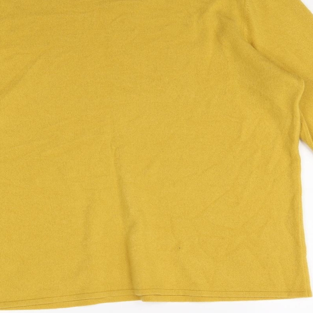 love knitwear Womens Yellow   Pullover Jumper Size 16
