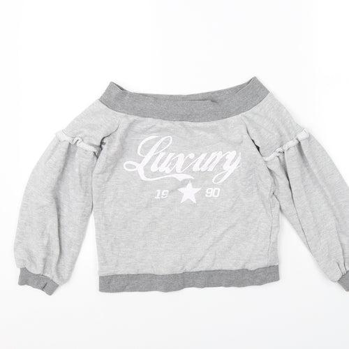 River Island Girls Grey   Pullover Jumper Size 7 Years