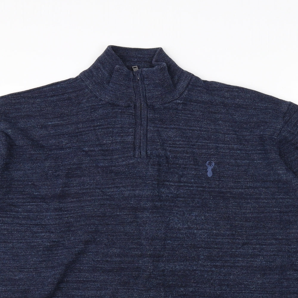 NEXT Mens Blue   Henley Jumper Size XL