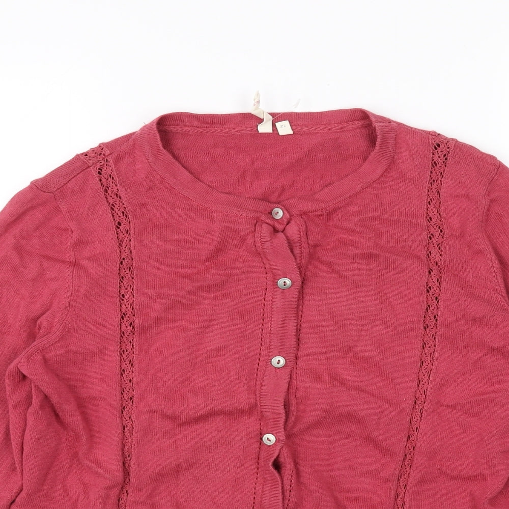 White Stuff Womens Pink   Cardigan Jumper Size 12