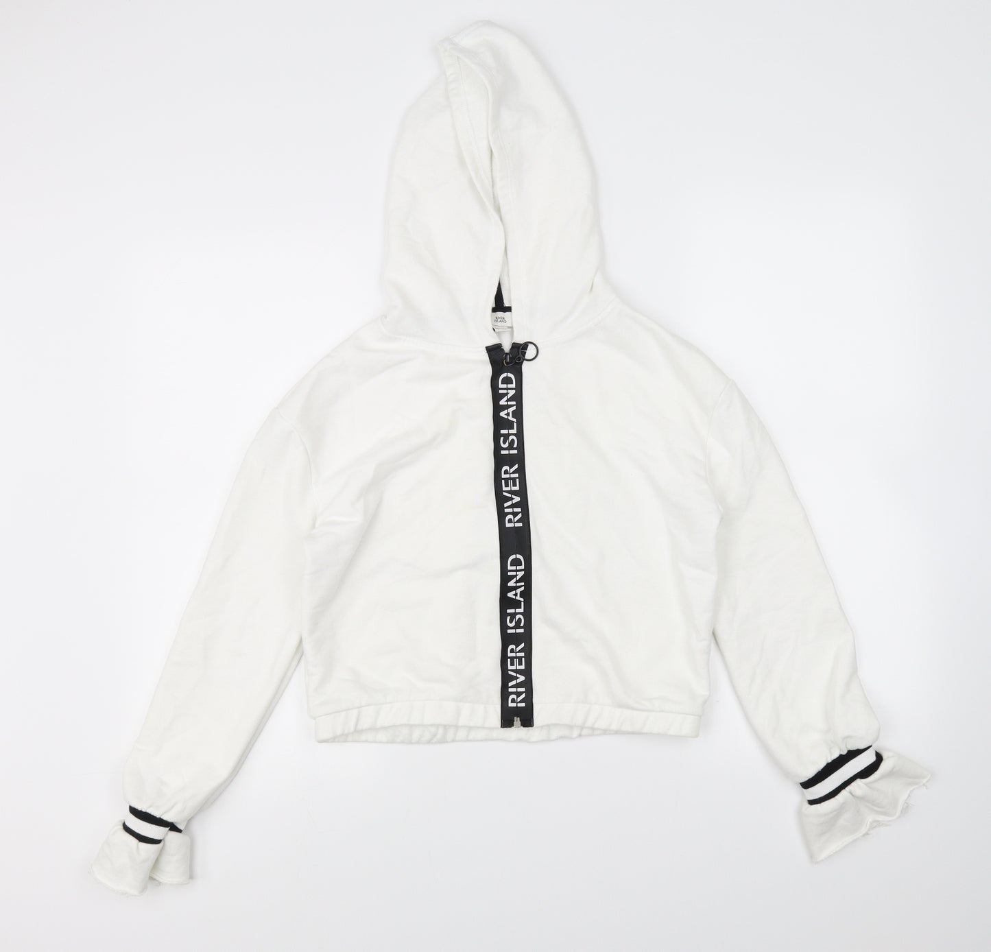 River Island Girls White   Pullover Hoodie Size 11-12 Years